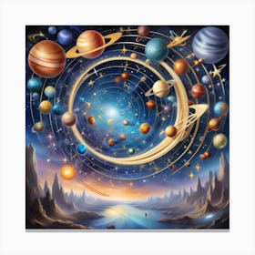 Solar System 4 Canvas Print