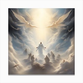 Jesus In The Clouds Canvas Print