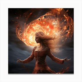 Fire Girl 1 Canvas Print