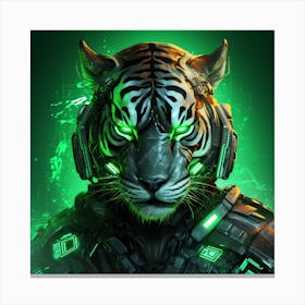 Tiger With Green Eyes Canvas Print