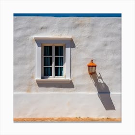 Ibiza Window White Wall Summer Photography Canvas Print