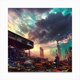 Futuristic City Canvas Print