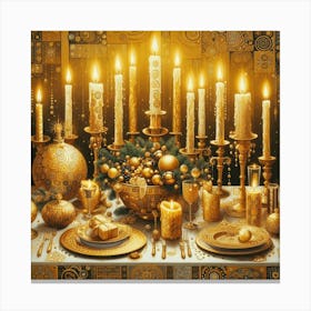 Christmas Table Canvas Print