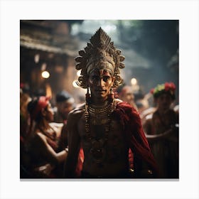 Man In A Costume Canvas Print