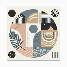 Scandinavian style, Abstract, geometric shapes 5 Canvas Print