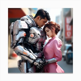 Robot Couple 12 Canvas Print