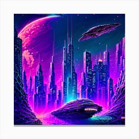 Sci-Fi City Canvas Print