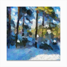 Snowy winter forest N4 Canvas Print