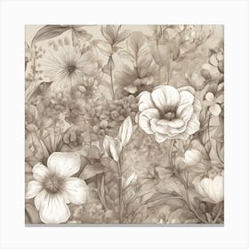 Floral Wallpaper Canvas Print