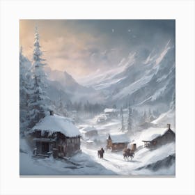 Winter Village 6 Canvas Print