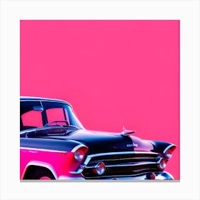 Classic Car In Pink Canvas Print