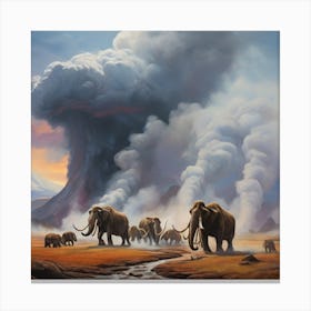 Mammoths Canvas Print