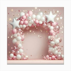 Pink Balloon Arch 2 Canvas Print