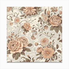 Floral Wallpaper Canvas Print