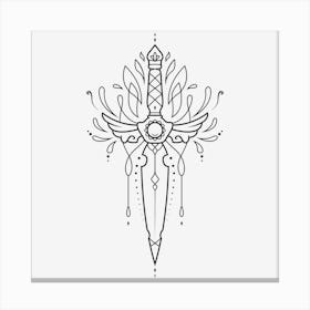 Dagger Mandala 03 Canvas Print