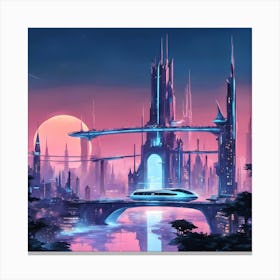 Summer Night City Canvas Print