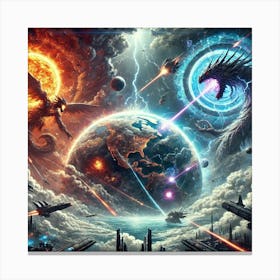 Fate Of The Earth Converted Canvas Print