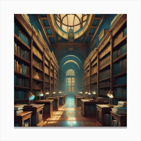 Library Of Knowledge Canvas Print