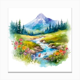 Watercolor Landscape 8 Canvas Print