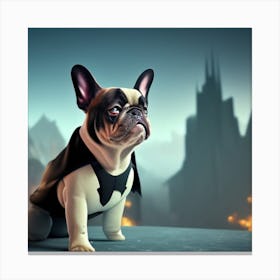 French Bulldog In A Suit Canvas Print
