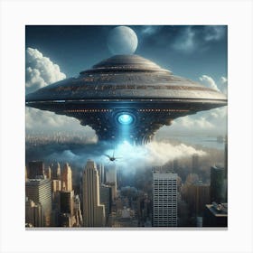 Alien Spaceship Canvas Print