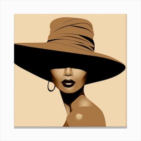 Woman In A Hat 36 Canvas Print