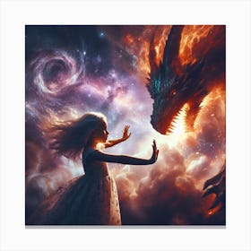 The little girl advised the demon 1 Canvas Print