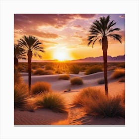 Sunset In The Desert 6 Canvas Print