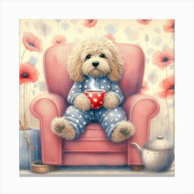 Dog In Pajamas Canvas Print