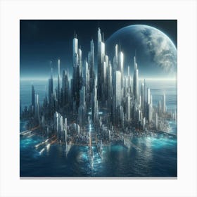 Futuristic City 34 Canvas Print