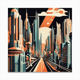 Futuristic Cityscape 22 Canvas Print