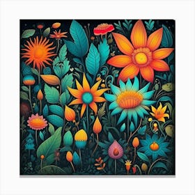 Colorful Flowers 4 Canvas Print