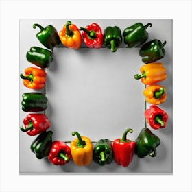 Frame Of Peppers 19 Canvas Print