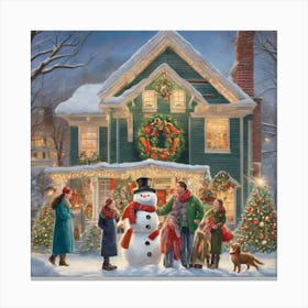 Christmas At Home Canvas Print