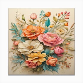 Floral Arrangement Canvas Print