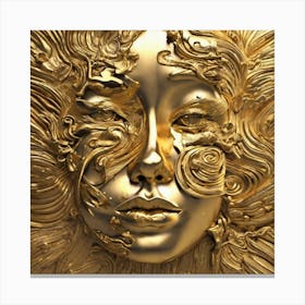 Gold Face Canvas Print