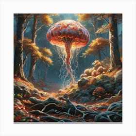 Jellyfish In The Woods Canvas Print