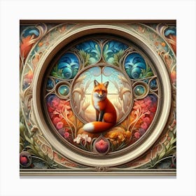 Fox In The Window Canvas Print