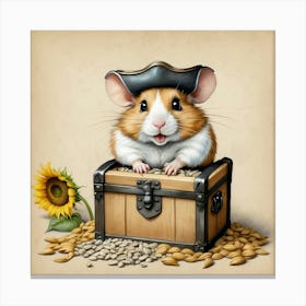 Pirate Hamster 5 Canvas Print