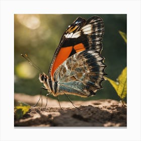 Butterfly In The Sun Canvas Print