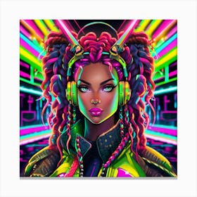 Neon Girl 32 Canvas Print