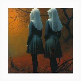 Two Nuns Canvas Print