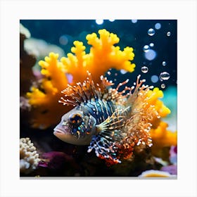 Macro Shot Broken Nikon D850 Coral Embedded Body Resting Ocean Floor Vibrant Rainbow Coral Gambi 325493739(1)(1) Canvas Print