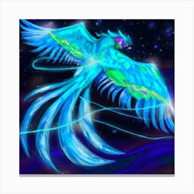 Blue Bird Soaring Canvas Print