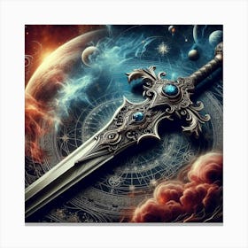 Sword In Space Canvas Print