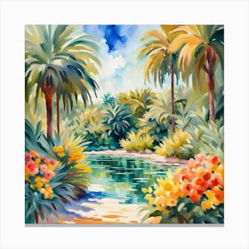 Tropical Landscape Painting Canvas Print