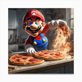 Mario Bros Pizza Canvas Print