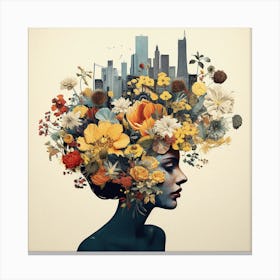 Head Full Of Bloom Canvas Print