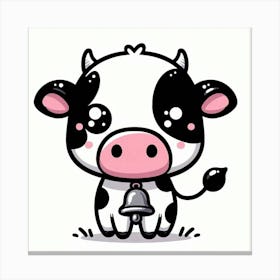 Line Art cow Canvas Print