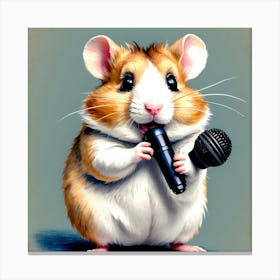 Hamster Singing 3 Canvas Print